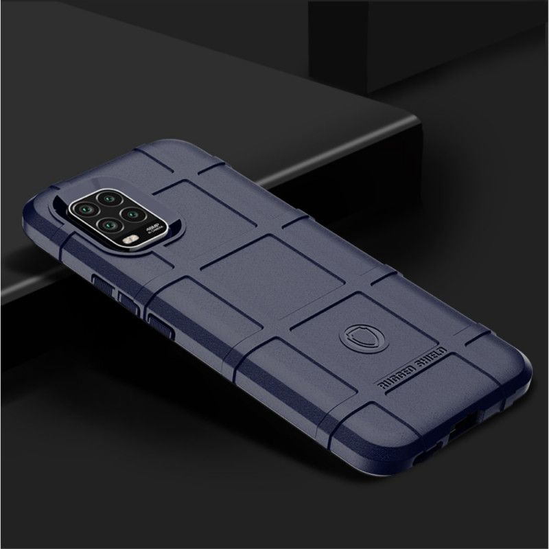 Cover Hoesje Xiaomi Mi 10 Lite Grijs Zwart Telefoonhoesje Robuust Schild