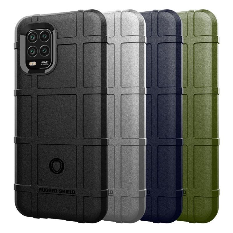 Cover Hoesje Xiaomi Mi 10 Lite Grijs Zwart Telefoonhoesje Robuust Schild