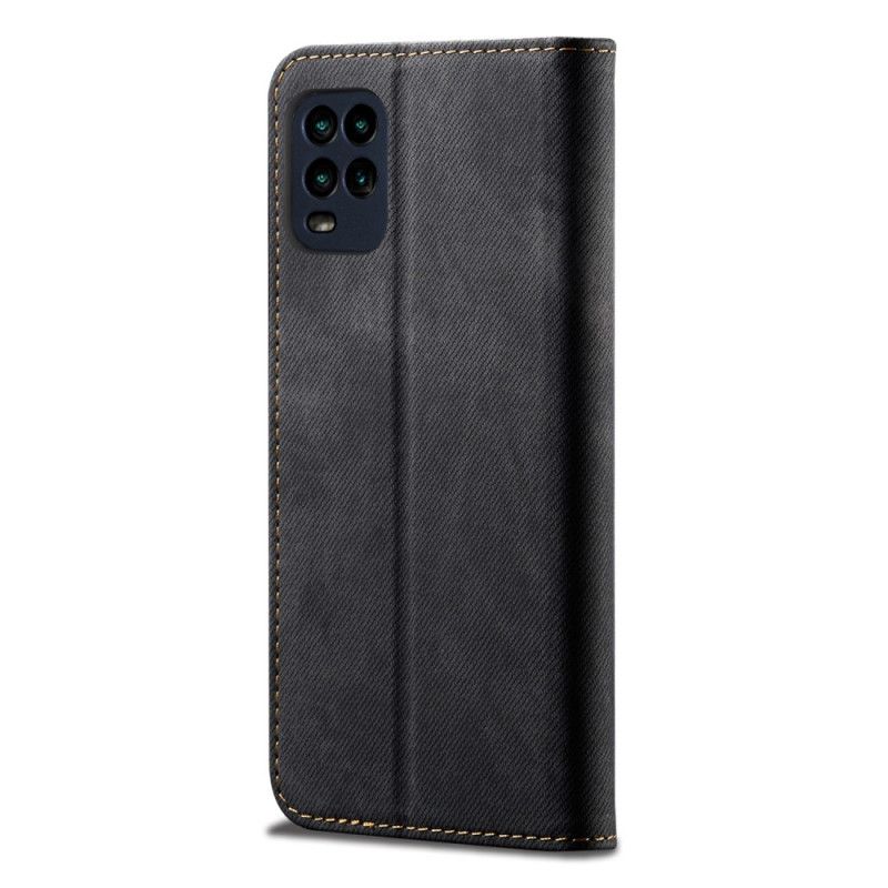 Folio-hoesje Xiaomi Mi 10 Lite Donkerblauw Zwart Jeansstof