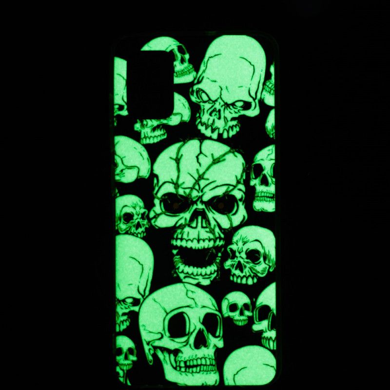 Hoesje Xiaomi Mi 10 Lite Aandacht Fluorescerende Schedels