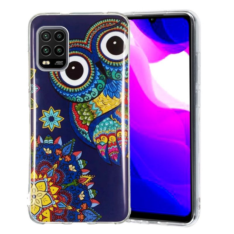 Hoesje Xiaomi Mi 10 Lite Fluorescerende Mandala-Uil