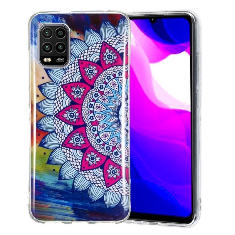 Hoesje Xiaomi Mi 10 Lite Telefoonhoesje Fluorescerende Mandala