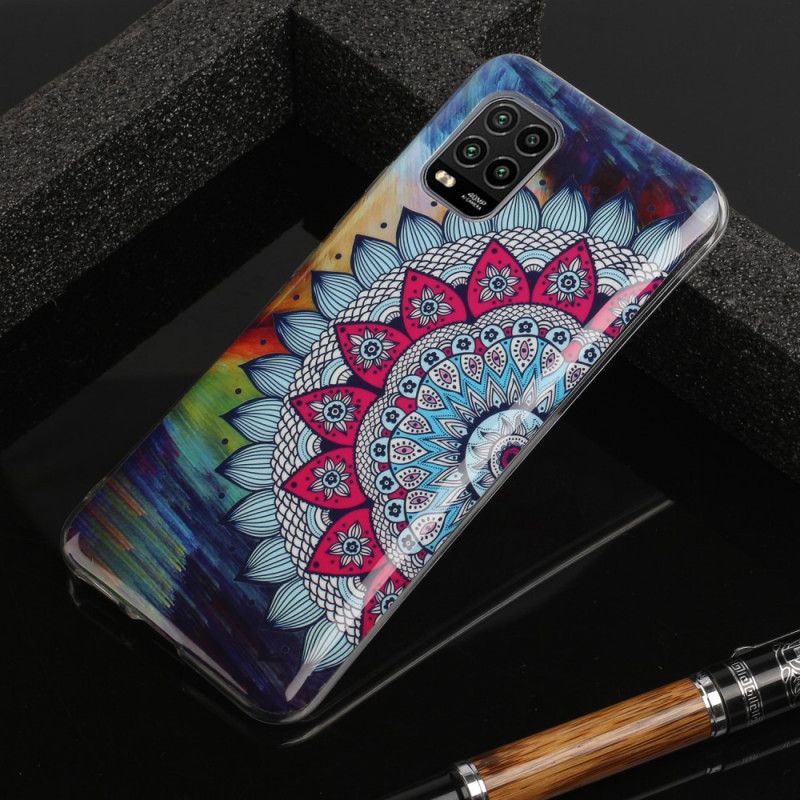 Hoesje Xiaomi Mi 10 Lite Telefoonhoesje Fluorescerende Mandala