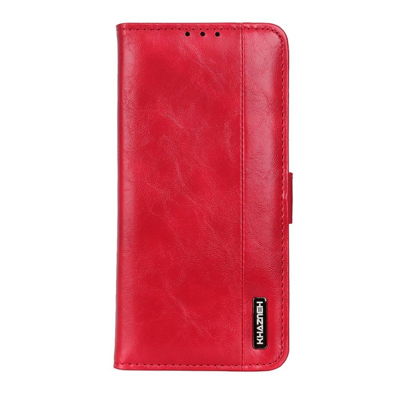 Leren Hoesje voor Xiaomi Mi 10 Lite Lichtblauw Rood Khazneh Elegantie Leerstijl