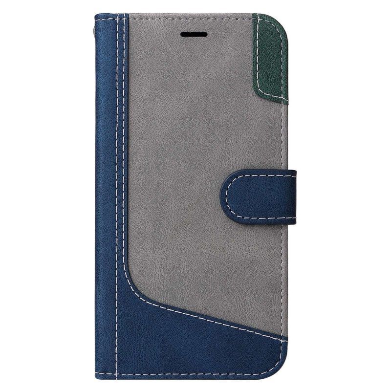 Folio-hoesje voor Xiaomi 12 / 12X Met Ketting Driekleurige Riem