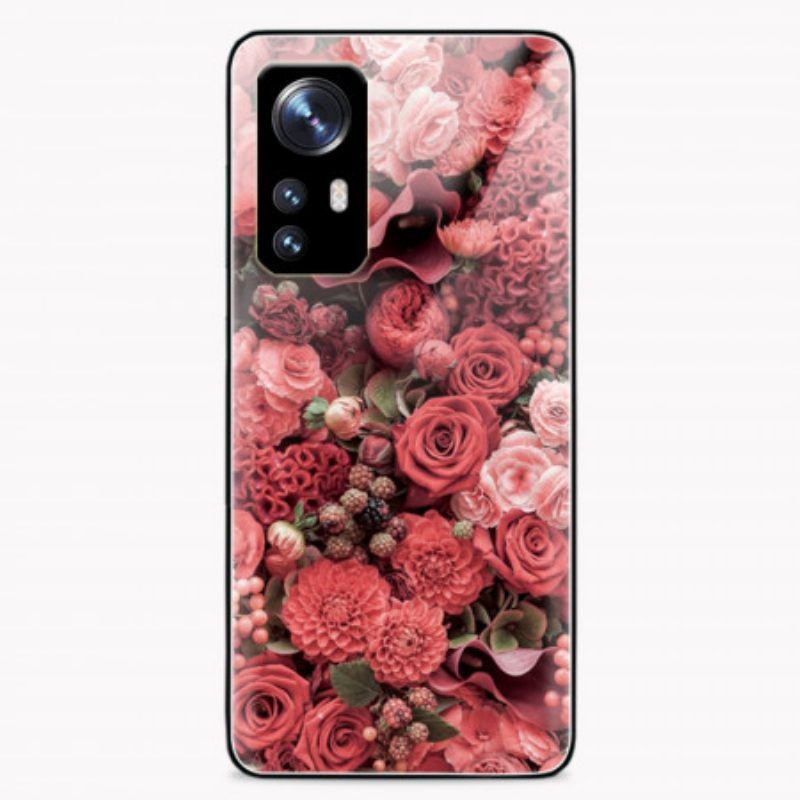 Hoesje voor Xiaomi 12 / 12X Rose Bloemen Gehard Glas