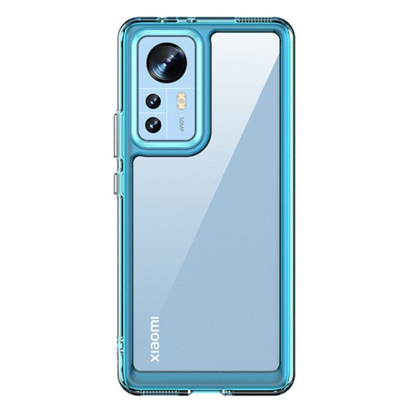 Hoesje voor Xiaomi 12 / 12X Transparant Met Gekleurde Contouren