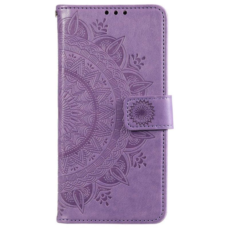 Leren Hoesje voor Xiaomi 12 / 12X Zon Mandala