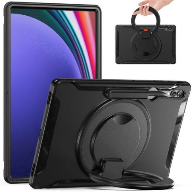 Case Hoesje Samsung Galaxy Tab S9 Ultra Telefoonhoesje Draaibare Steunring