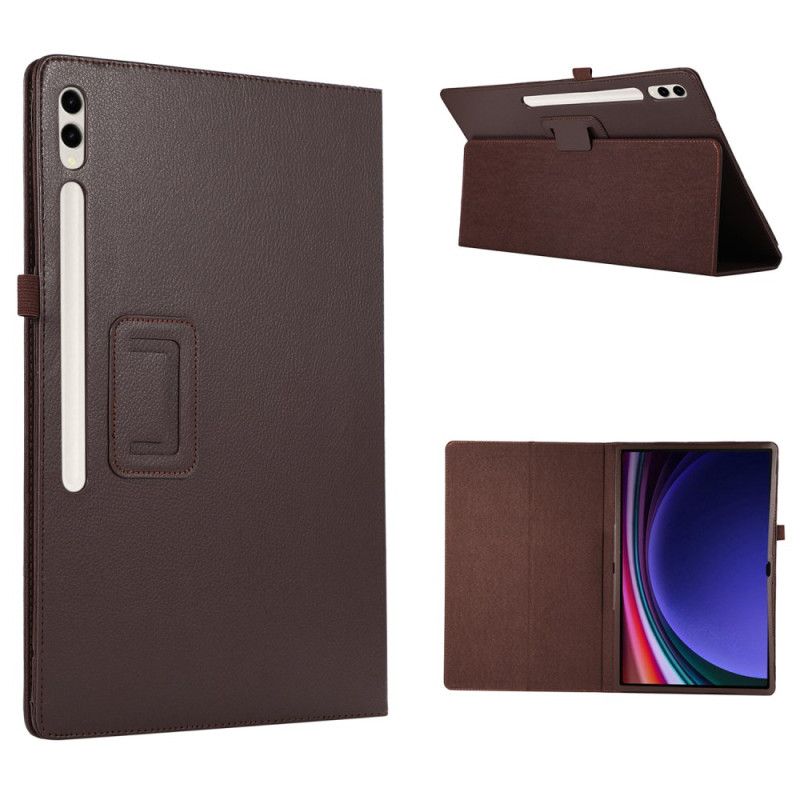 Cover Samsung Galaxy Tab S9 Ultra Litchi-leerstijl