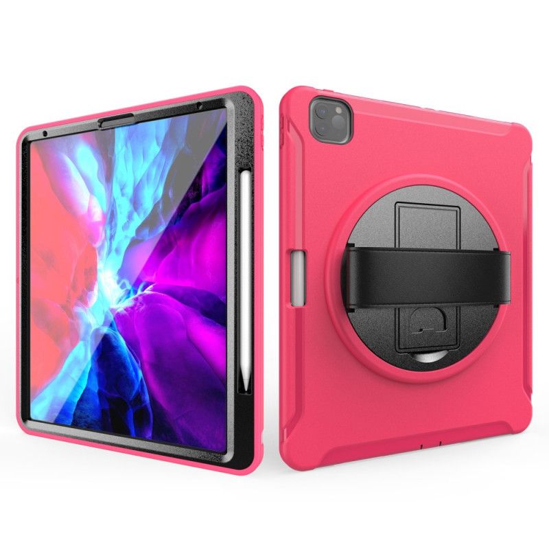 Hoesje iPad Pro 12.9" (2018) (2020) Magenta Zwart 360 ° Handgreep