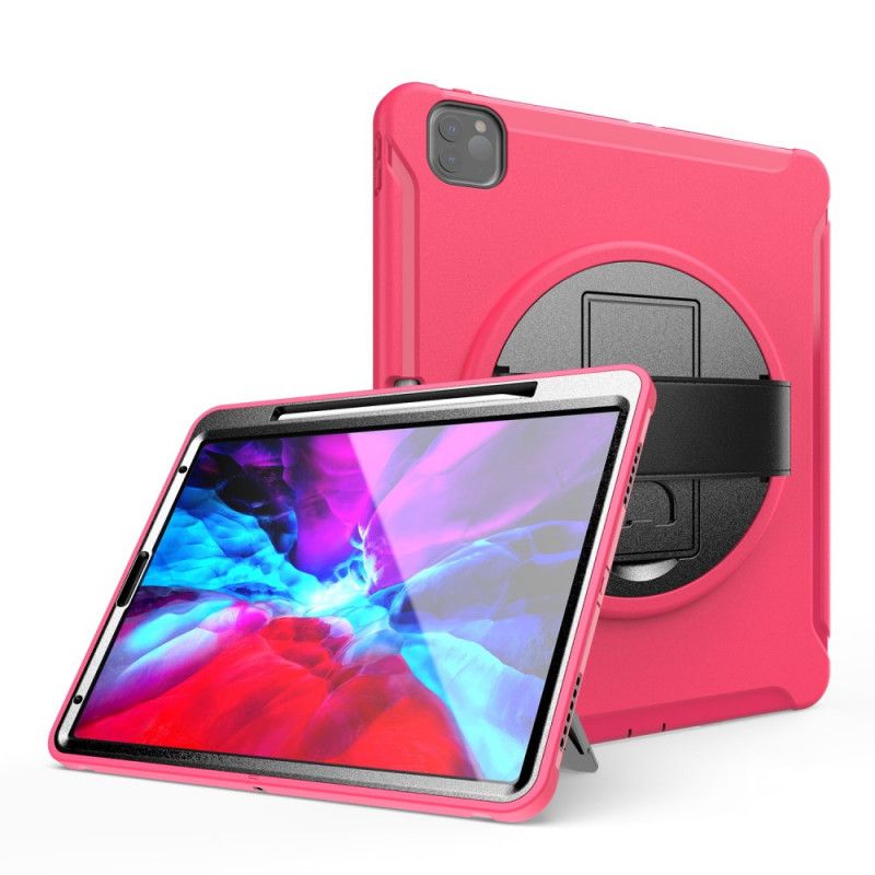 Hoesje iPad Pro 12.9" (2018) (2020) Magenta Zwart 360 ° Handgreep