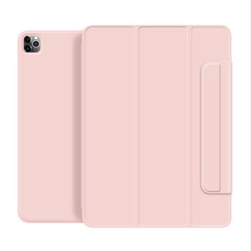Leren Hoesje iPad Pro 12.9" (2018) (2020) Roze Zwart Telefoonhoesje Kunstnappaleer
