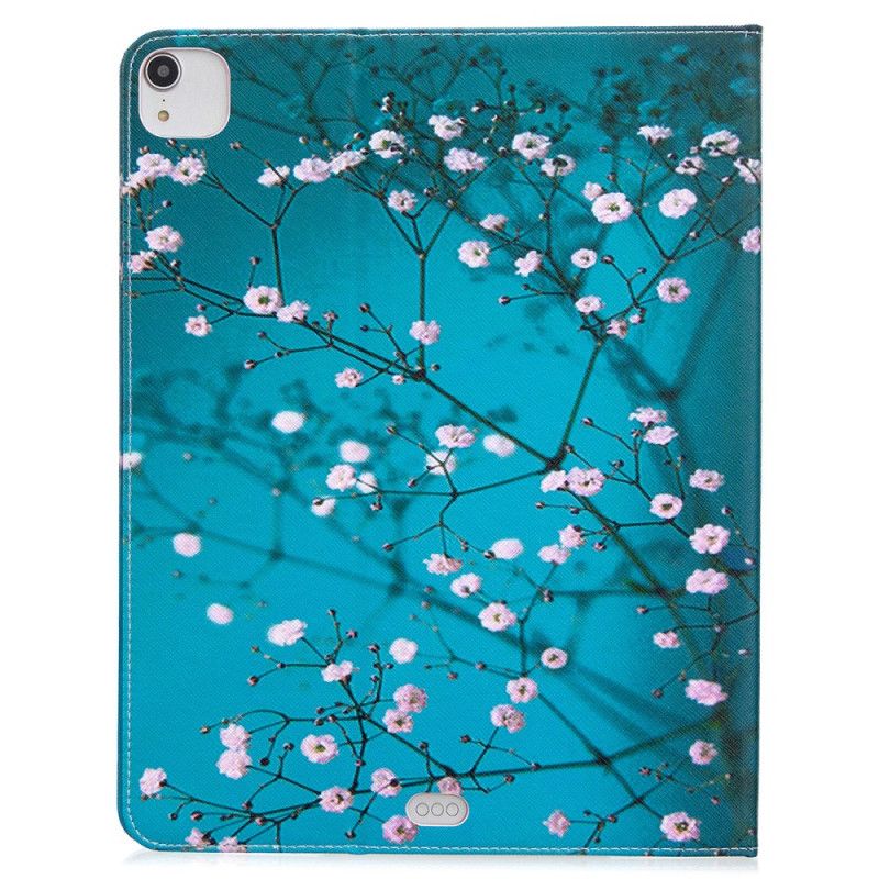 Leren Hoesje voor iPad Pro 12.9" (2018) (2020) Sakura Boom Print Patroon