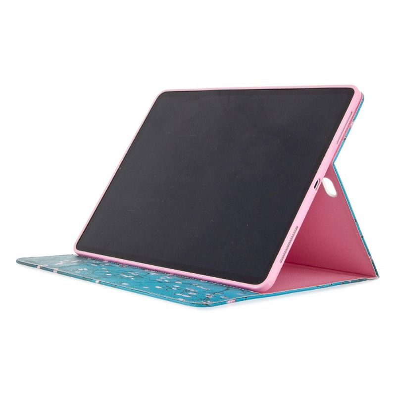 Leren Hoesje voor iPad Pro 12.9" (2018) (2020) Sakura Boom Print Patroon