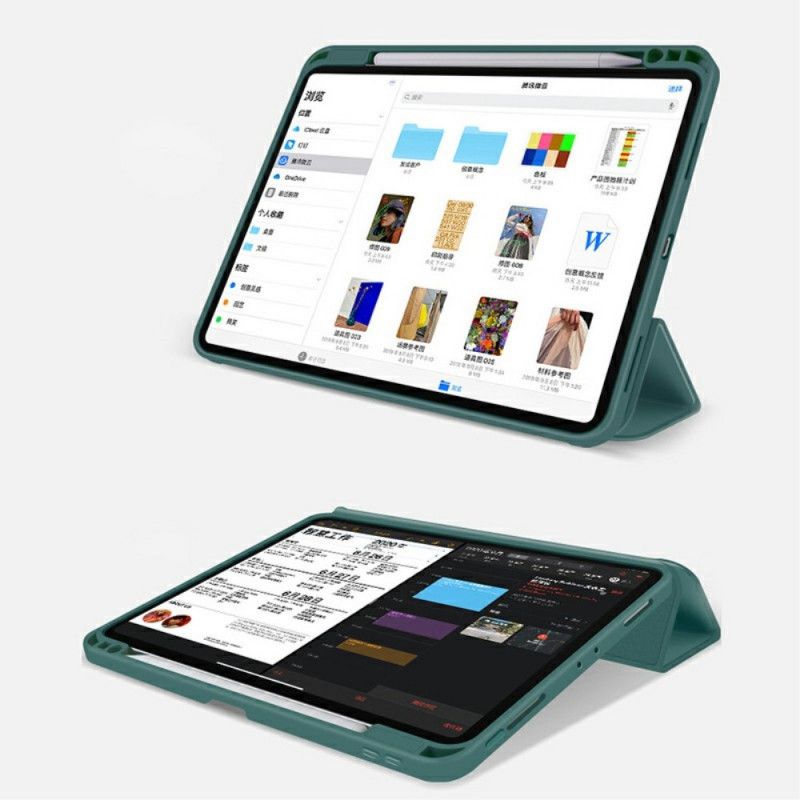 Smart Case iPad Pro 12.9" (2018) (2020) Grijs Zwart Drie Luiken 2E Generatie