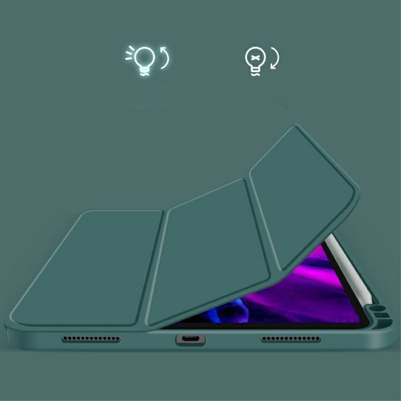 Smart Case iPad Pro 12.9" (2018) (2020) Grijs Zwart Drie Luiken 2E Generatie