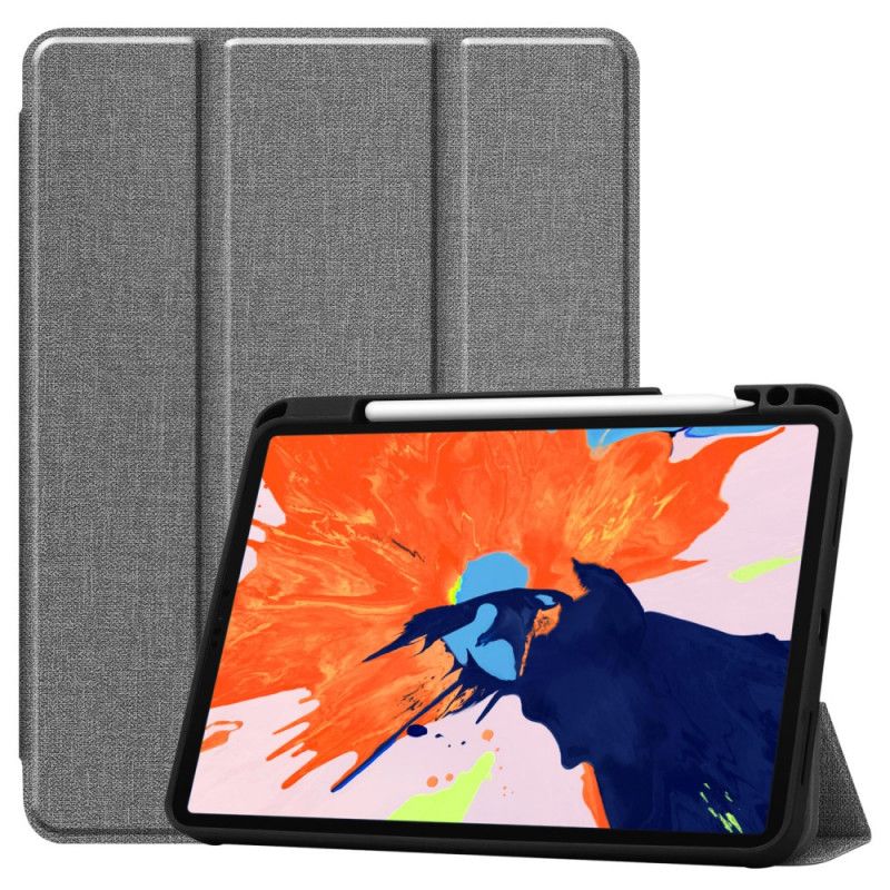 Smart Case iPad Pro 12.9" (2018) (2020) Grijs Zwart Jeans Met Textuur