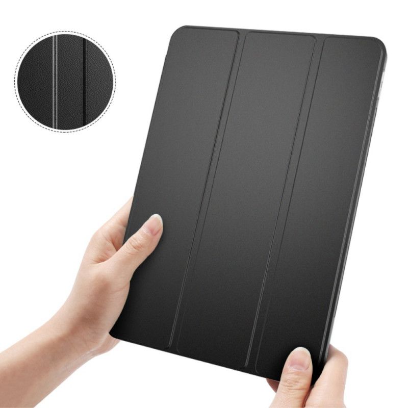 Smart Case iPad Pro 12.9" (2018) (2020) Grijs Zwart Kunstleer En Transparant