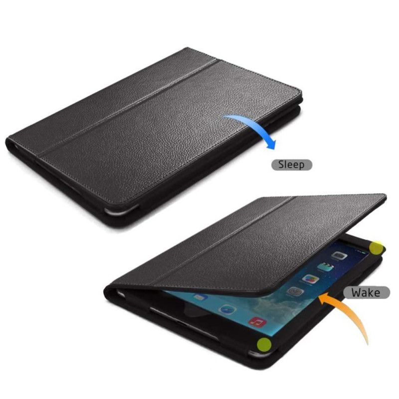 Smart Case iPad Pro 12.9" (2018) (2020) Rood Zwart Lychee-Oppervlak