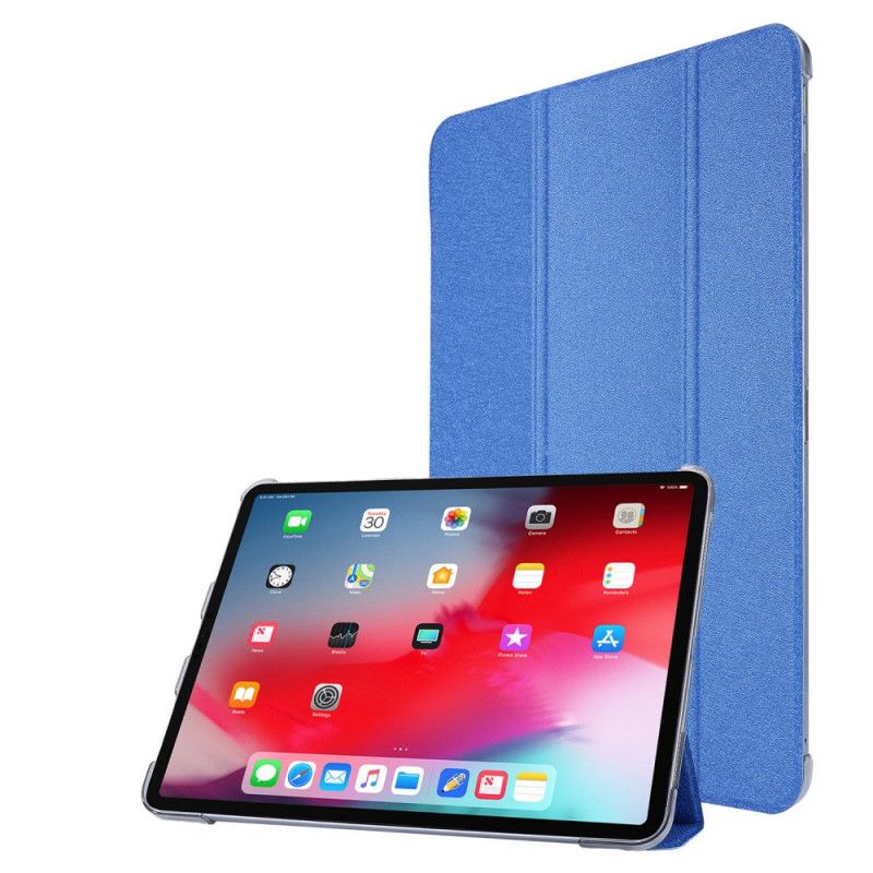 Smart Case iPad Pro 12.9" (2018) (2020) Wit Zwart Kunstleer Zijdetextuur