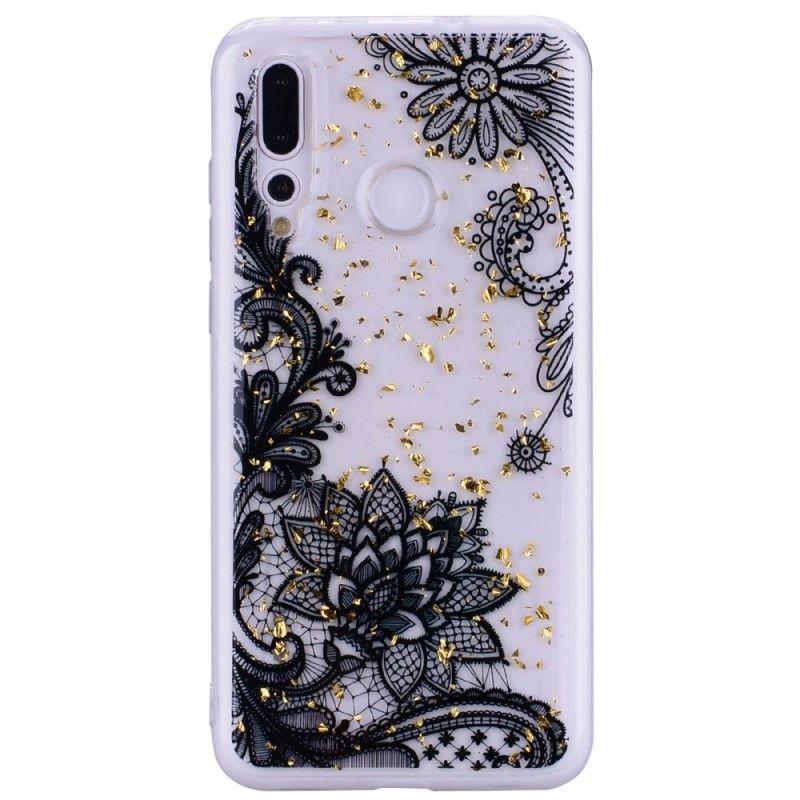 Case Hoesje Huawei Y7 2019 Telefoonhoesje Kant En Goudstof