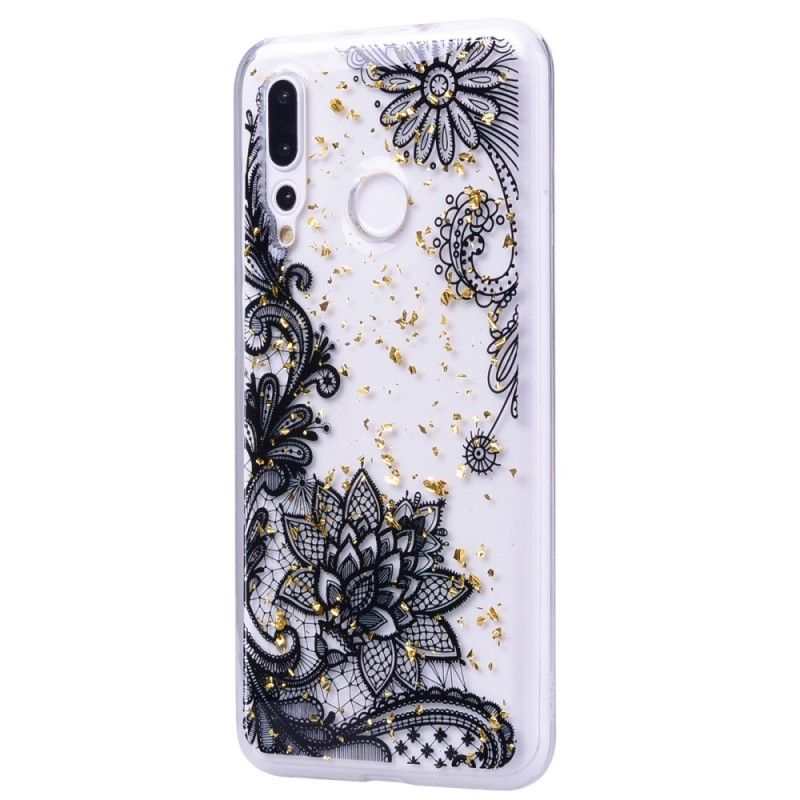 Case Hoesje Huawei Y7 2019 Telefoonhoesje Kant En Goudstof