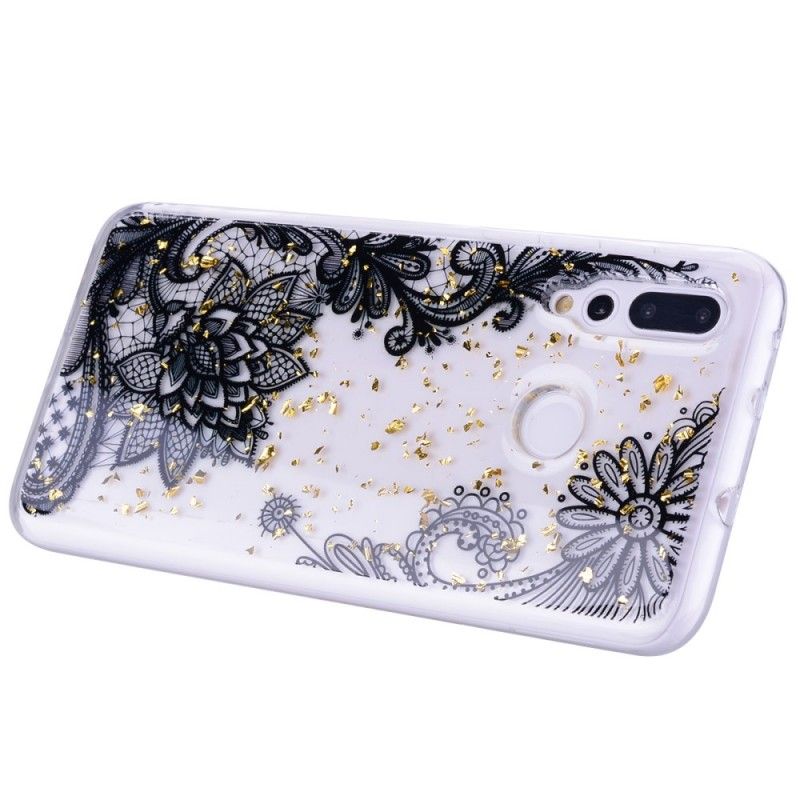 Case Hoesje Huawei Y7 2019 Telefoonhoesje Kant En Goudstof