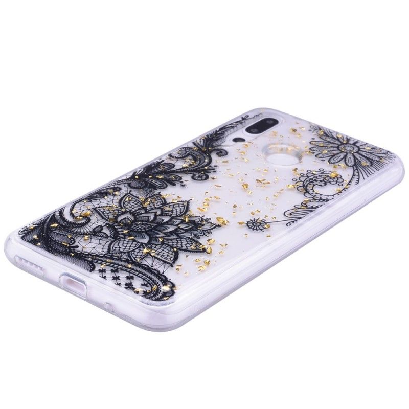 Case Hoesje Huawei Y7 2019 Telefoonhoesje Kant En Goudstof