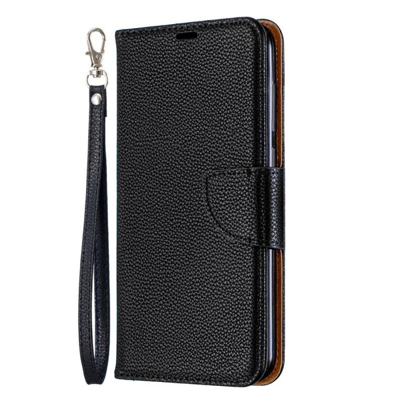 Cover Folio-hoesje Huawei Y7 2019 Grijs Zwart Telefoonhoesje Lychee Schuine Flap