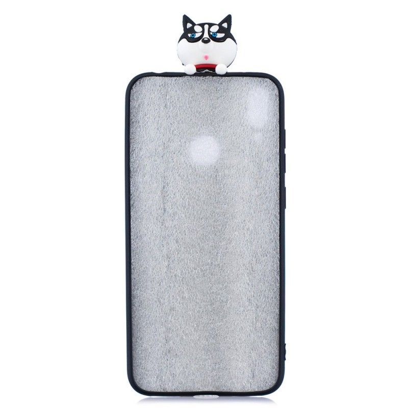 Cover Hoesje Huawei Y7 2019 Telefoonhoesje Grappige Hond 3D