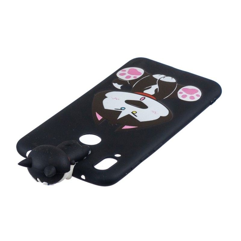 Cover Hoesje Huawei Y7 2019 Telefoonhoesje Grappige Hond 3D