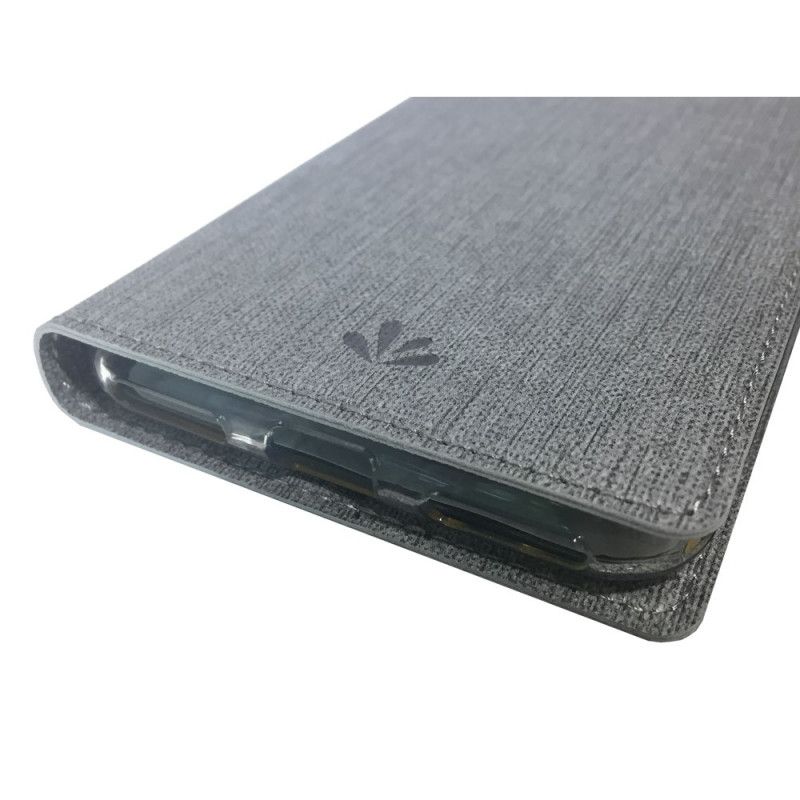 Folio-hoesje Huawei Y7 2019 Cyaan Grijs Structuur