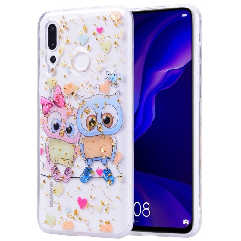 Hoesje Huawei Y7 2019 Telefoonhoesje Schattige Uiltjes