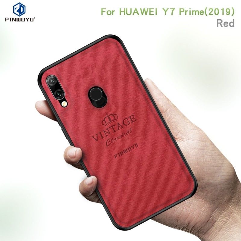 Hoesje voor Huawei Y7 2019 Grijs Zwart Eervolle Vintage