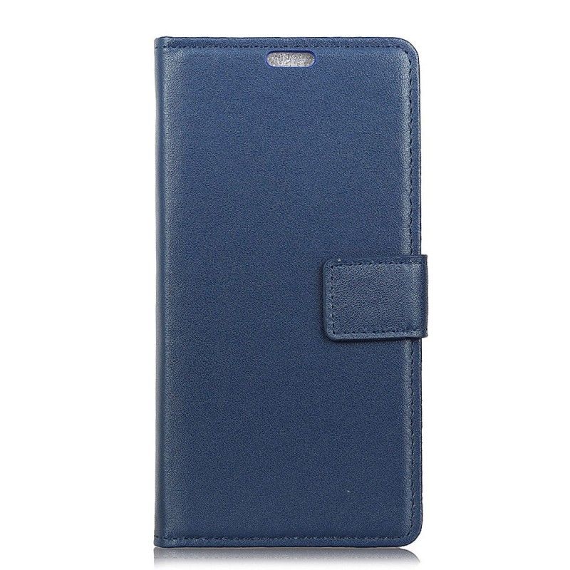 Leren Hoesje Huawei Y7 2019 Donkerblauw Eenvoudig Kunstleer