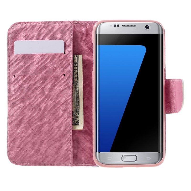 Bescherming Hoesje Samsung Galaxy S7 Edge Telefoonhoesje Blijf Kalm En Sprankelend