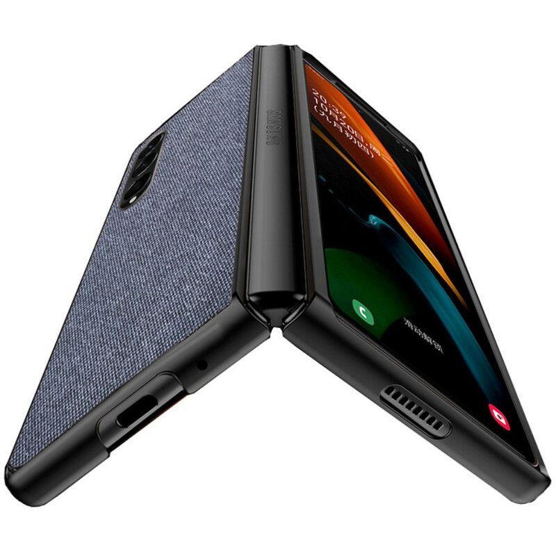 Case Hoesje Samsung Galaxy Z Fold 3 5g Telefoonhoesje Leereffect Met Textuur