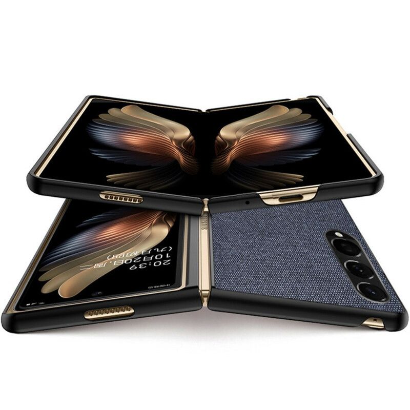 Case Hoesje Samsung Galaxy Z Fold 3 5g Telefoonhoesje Leereffect Met Textuur