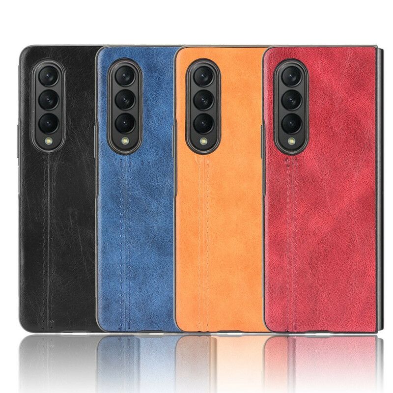 Case Hoesje Samsung Galaxy Z Fold 3 5g Telefoonhoesje Stiksels Leereffect