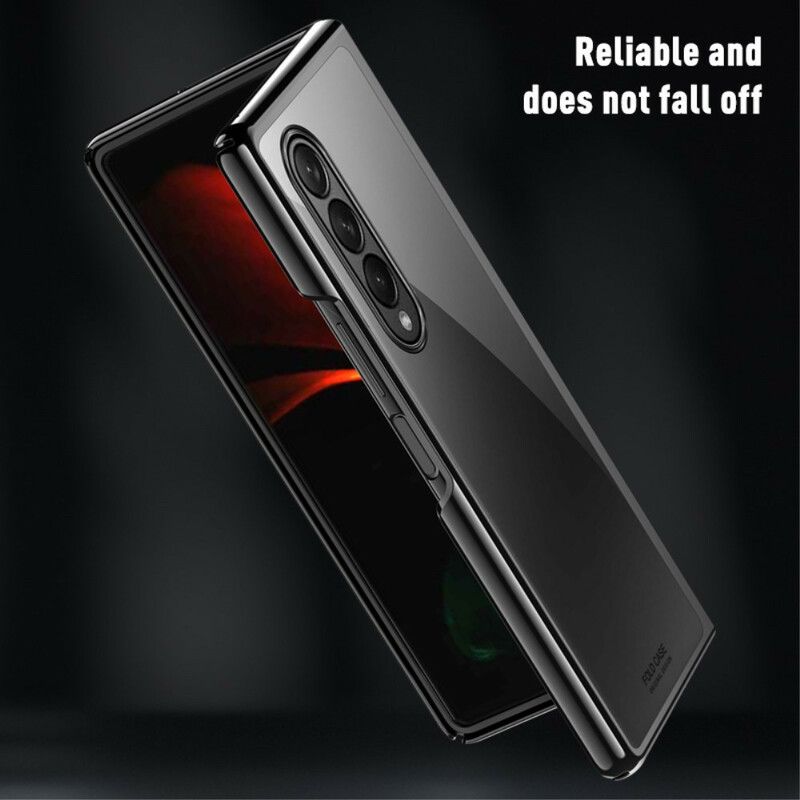 Case Hoesje Samsung Galaxy Z Fold 3 5g Telefoonhoesje Transparante Metalen Randen