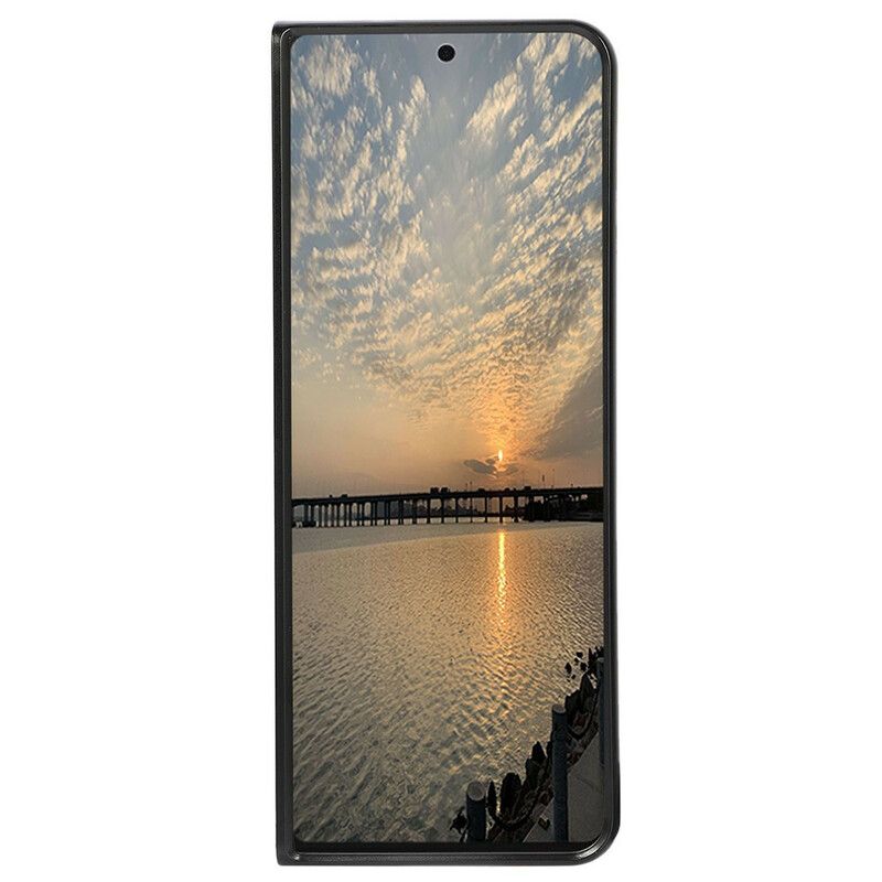 Cover Hoesje Samsung Galaxy Z Fold 3 5g Telefoonhoesje Echt Lederen Ontwerp