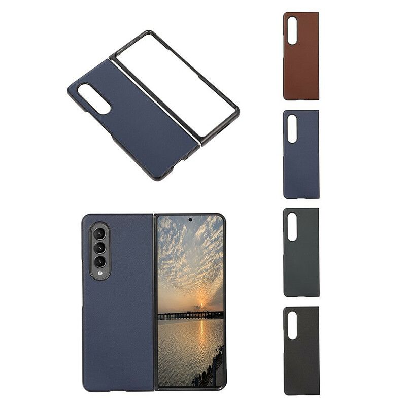 Cover Hoesje Samsung Galaxy Z Fold 3 5g Telefoonhoesje Echt Lederen Ontwerp