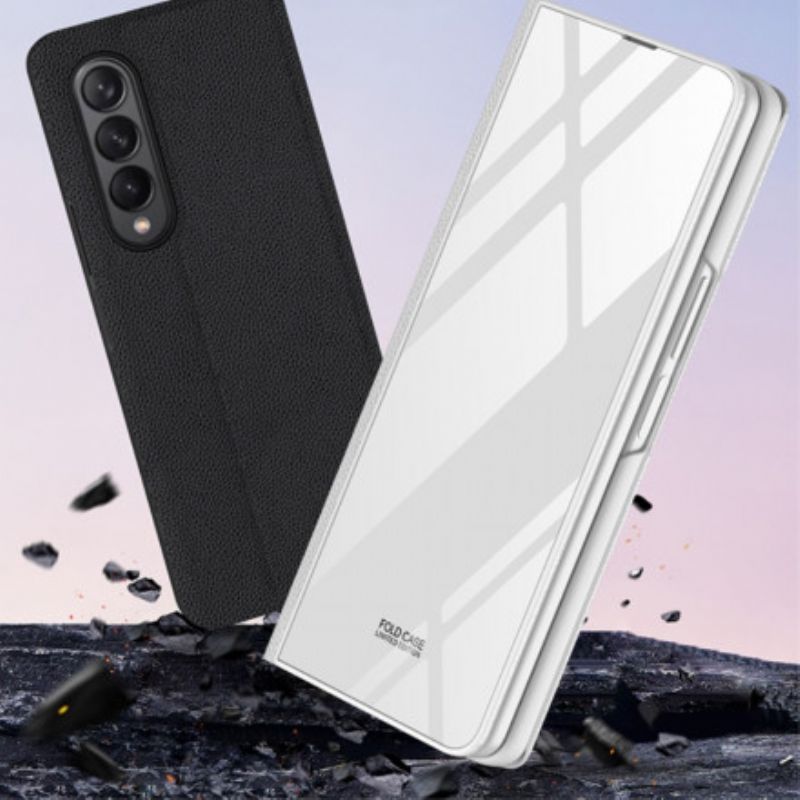 Folio-hoesje Samsung Galaxy Z Fold 3 5g Carbon Gehard Glas Gkk