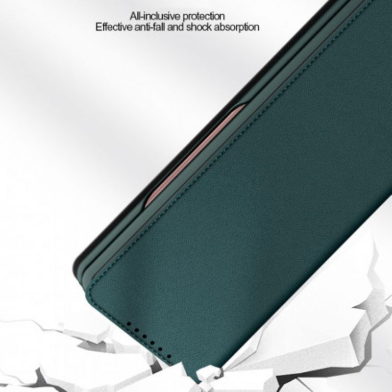 Folio-hoesje Samsung Galaxy Z Fold 3 5g Skin-touch Splitleer