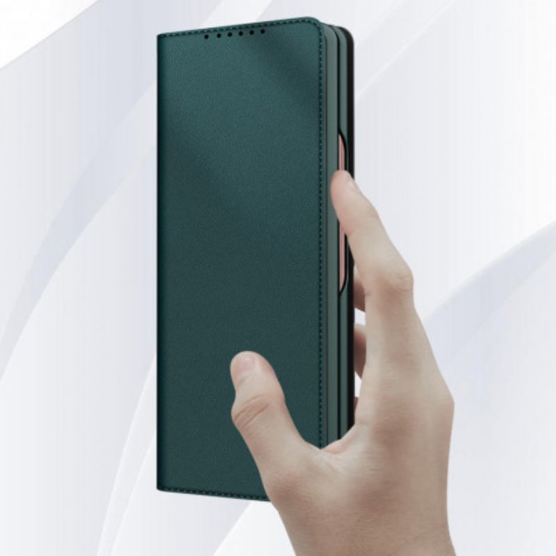 Folio-hoesje Samsung Galaxy Z Fold 3 5g Skin-touch Splitleer