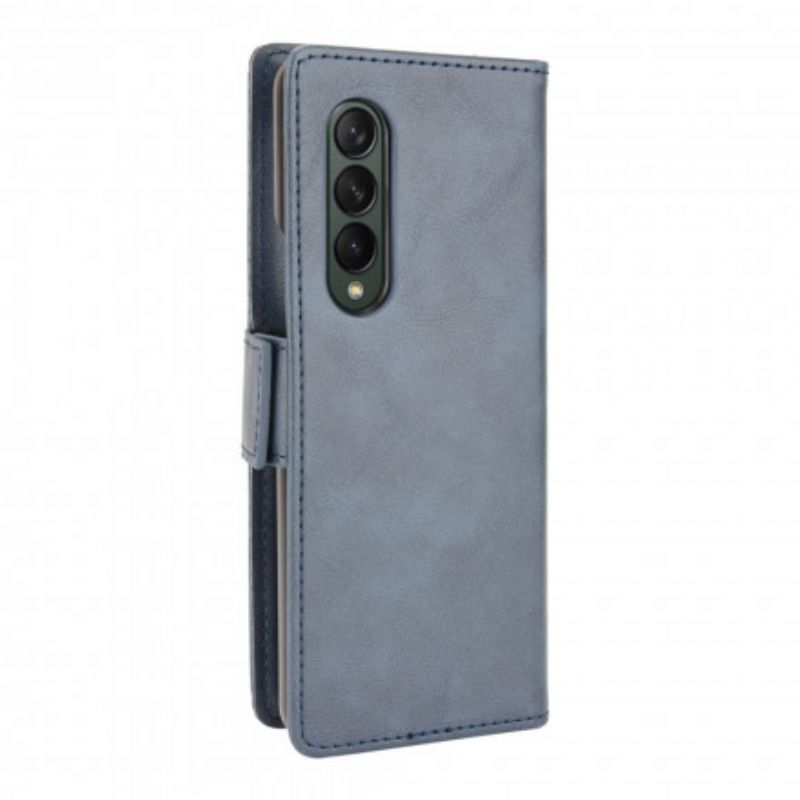 Folio-hoesje Samsung Galaxy Z Fold 3 5g Telefoonhoesje Gestileerd Leereffect