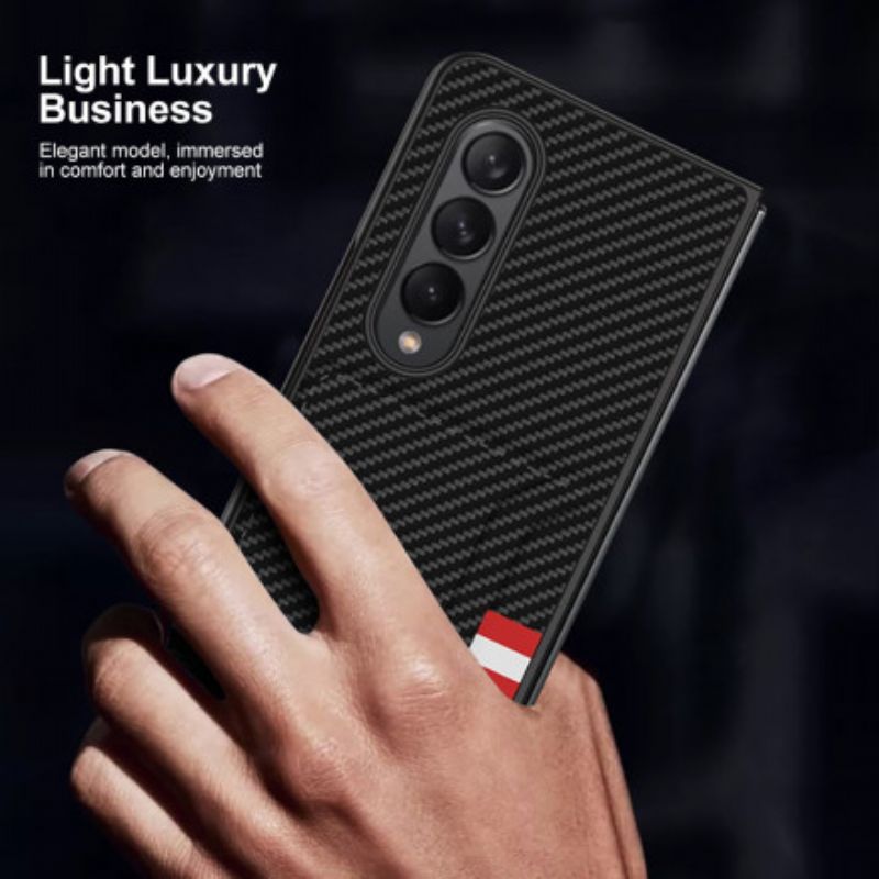 Hoesje Samsung Galaxy Z Fold 3 5g Carbon Fibre Kaarthouder Gkk