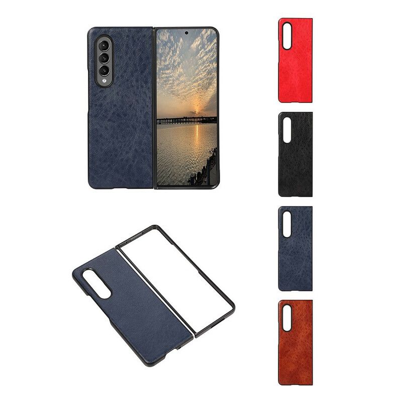 Hoesje Samsung Galaxy Z Fold 3 5g Gestructureerd Kunstleer Bescherming Hoesje