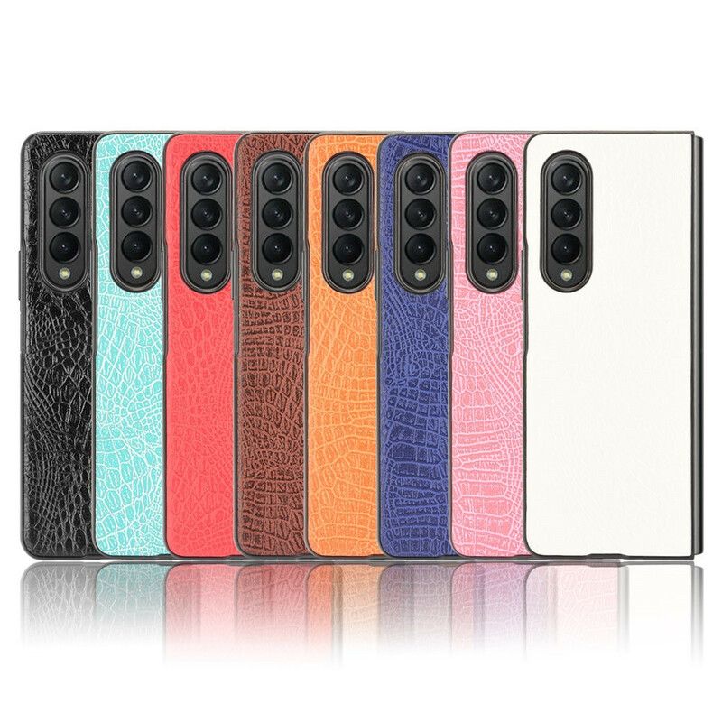 Hoesje Samsung Galaxy Z Fold 3 5g Imitatie Krokodillenleer